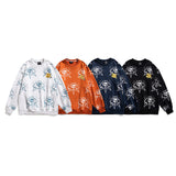 Crew Neck Sweatshirts for Men Men's Autumn Cartoon Full Printed round Neck Sweater Casual All-Matching Tops