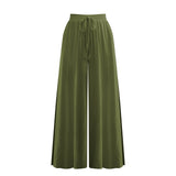 Coachella Music Festival Outfits Casual Loose Drawstring Trousers Wide Leg Pants