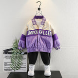 Toddler Boys Jackets Boys Casual Cardigan Coat Spring and Autumn Baseball Uniform