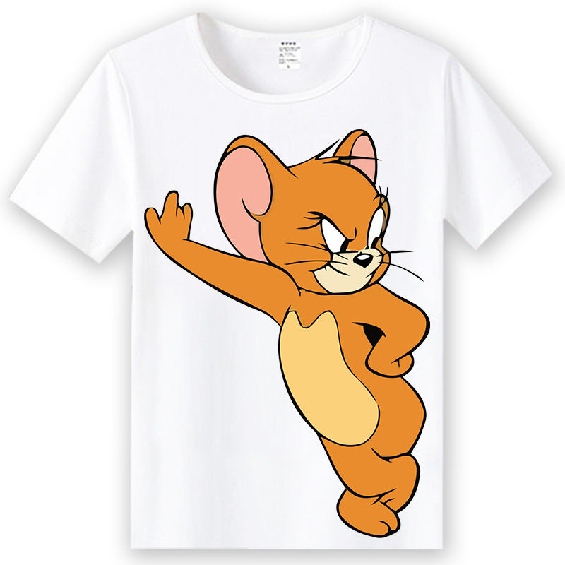 Tom And Jerry T Shirt Round Neck Loose Print