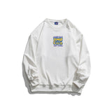Man Fall Outfis Smiley Face Printed Sweater Couple Casual Pullover