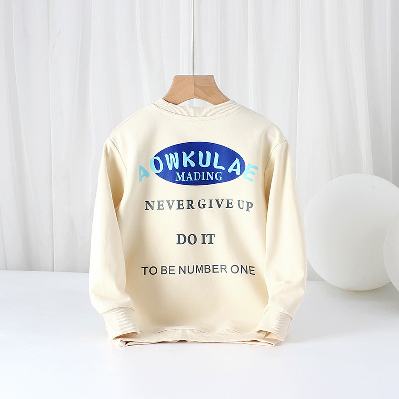 Children Long Sleeve Shirts Spring and Autumn Sweater Terry Bottoming Shirt