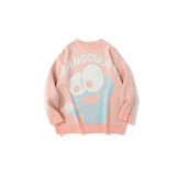 Man Fall Outfits Knitted Top Retro Easy Matching Casual round Neck Sweater for Men and Women