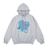 Man Fall Outfits Love Printed Hoodie Autumn and Winter Loose Pullover Sports Hoodie