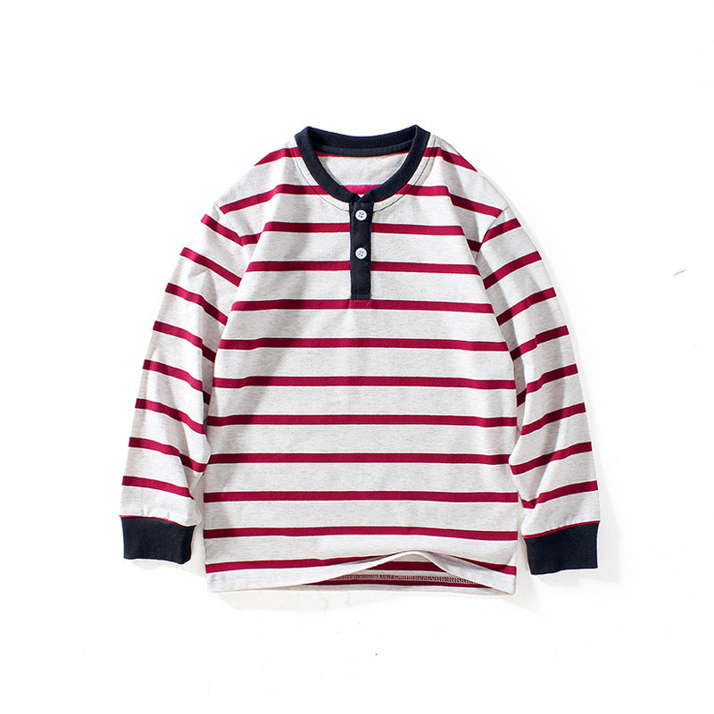 Children Long Sleeve Shirts Spring and Autumn Boy's Long-Sleeved T-shirt