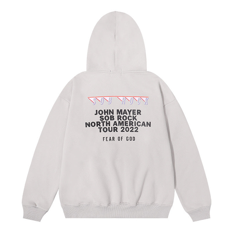 Kanye West Sunday Service Hoodie Autumn And Winter Fog Plus Size Loose Velvet Padded Hooded Sweatshirt