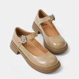 Mary Jane Shoes Spring Vintage Leather Shoes