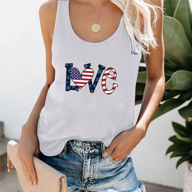 Valentine's Day T Shirt Sports Outerwear Vest Women's Printed