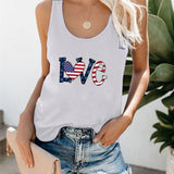 Valentine's Day T Shirt Sports Outerwear Vest Women's Printed
