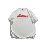 Men T Shitrs Color Letter Foam Starry Sky Printed Round Neck