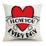 Valentine's Day Pillow Covers 4 Piece Random Styles Together, Love Festival Home Pillow Cushion Cover