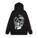 Revenge Hoodie Tech Skull Mask Printed Terry Hoodie