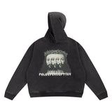 Nirvana Hoodie False Perception Jesus Heart Print Distressed Loose Hooded Sweater