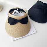 Straw Hat Summer Double-Layer Bowknot Travel Women's Sun Hat