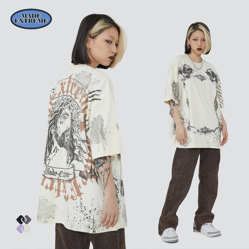 Y2g Shirts for Boys Summer Retro T-shirt Bottoming Shirt for Men