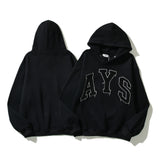Askyurself Hoodie Vintage Embroidered Letter Hooded Sweater for Men and Women