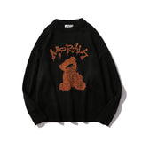 Men Sweater Cartoon Bear Printed Sweater Men's Autumn