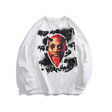 Crew Neck Sweatshirts for Men Men's Printed Sweater Men's Fashion Brand High Street Loose