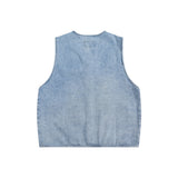 Man Fall Outfis Retro Washed Do the Old Cowboy Vest Men's Loose Overalls