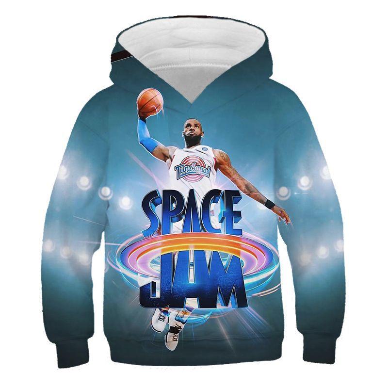 Children Hoodie Space Jam  Jordan Anime Personality Children's Sweater