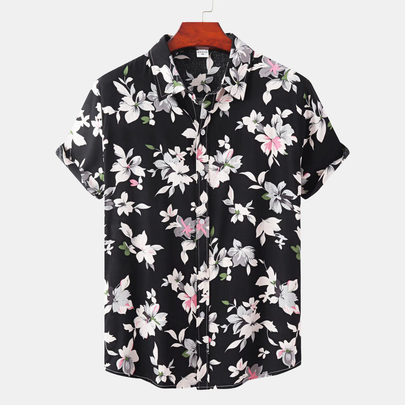Camp Collar Shirt Printed Short Sleeve Shirt