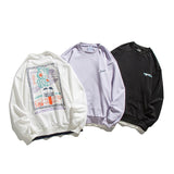 Crew Neck Sweatshirts for Men Men's Autumn Crew Neck Sweater Printing Youth Bottoming Shirt for Men