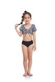 Children Swimsuit Girl's Swimsuit Puff Sleeve Split Swimsuit