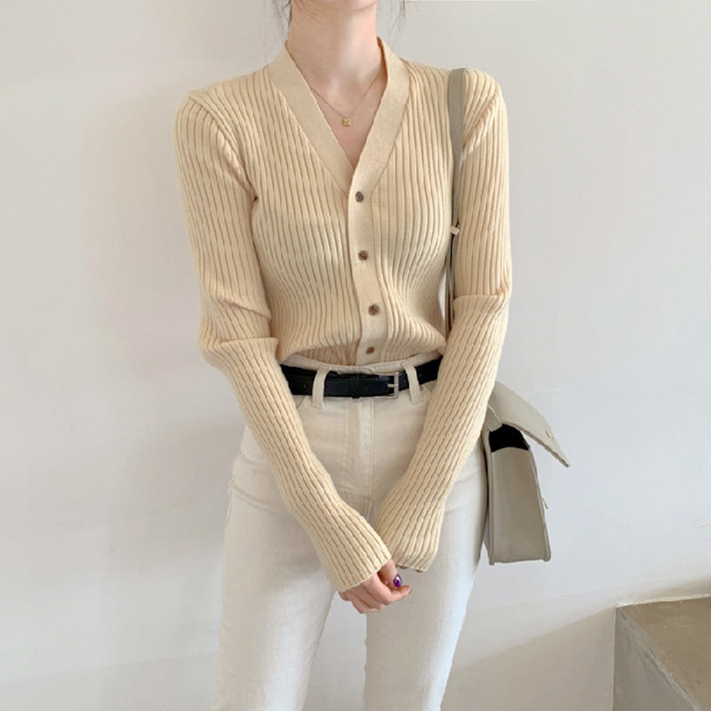 Gloria Vanderbilt Inner Wear Blouse V-neck Knitted Cardigan