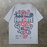 Rave Outfits Men T Shirt round Neck Short Sleeve Fashion Print