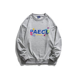Man Fall Outfis Letter Print Sweatshirt Loose Casual Top