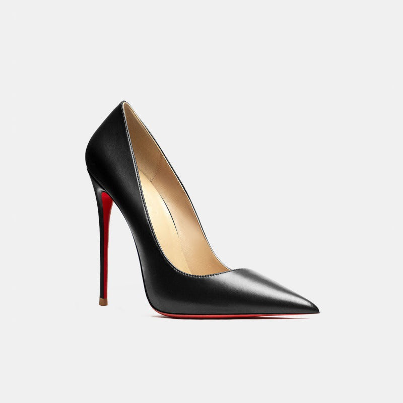 Red Bottom Heels Shallow Mouth Pointed High Heel Stiletto Heel Work Shoes for Catwalk