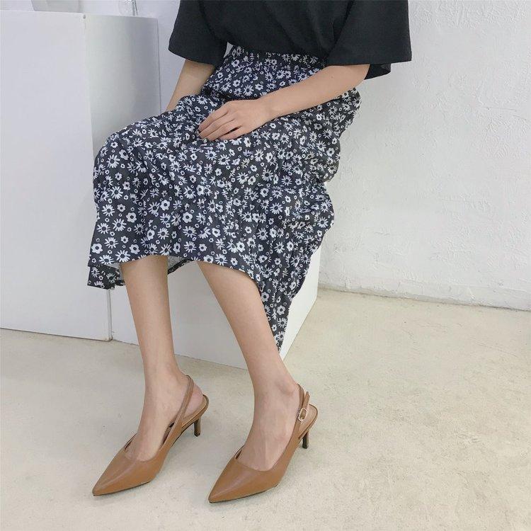 High Heels Slides Spring/Summer Pointed Toe Stiletto Ankle-Strap Buckle High Heels Sandals