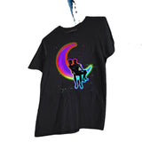 Valentine's Day T Shirts Couples Autumn Printed Loose Short Sleeve Women's T-shirt