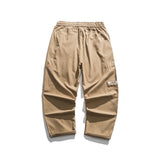 Man Fall Outfis Solid Color Simple Straight-Leg Pants Loose Cargo Casual Pants