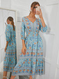 Nine Britton Dress Printed V-neck Dress