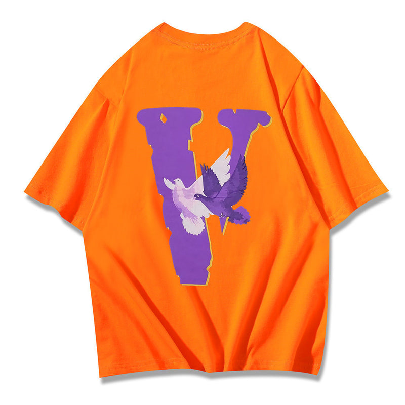 Vlone T Shirts Printed Hip Hop Couple Short Sleeve T-Shirt