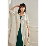 Gloria Vanderbilt Twill Straight Loose Trench Coat