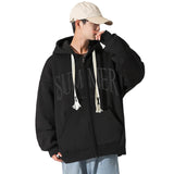 Men Hoodie Cardigan Sweater Spring and Autumn Hooded Casual All-Matching