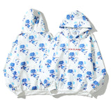 Kanye West Sunday Service Hoodie Autumn And Winter Floral Full Printed Embroidery Brushed Hoodie Couple