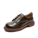 Mary Jane Shoes Jk Leather Shoes Autumn And Winter Black Small Leather Shoes For Women