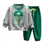 Toddler Boys Sweater Suit Spring and Autumn Season Red Gym Clothes