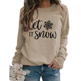 Yes I M Cold Sweatshirts Let It Snow Printed Sports Sweater