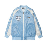 Valentine's Day Jacket Velvet Fabric Love Picture Couple's Outerwear Top Coat