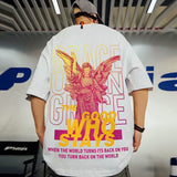 Men T-Shirts Printed Half Sleeve Loose Top