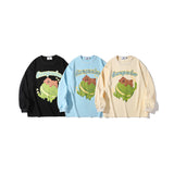 Man Fall Outfits Long-Sleeved T-shirt Men and Women Loose Autumn and Winter Hip Hop Casual