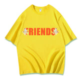 Vlone T Shirts Pikachu Casual Loose Printed Short Sleeve T-Shirt