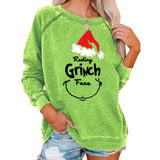 Men and Women Grinch Sweater Christmas Cute round Neck Sweater