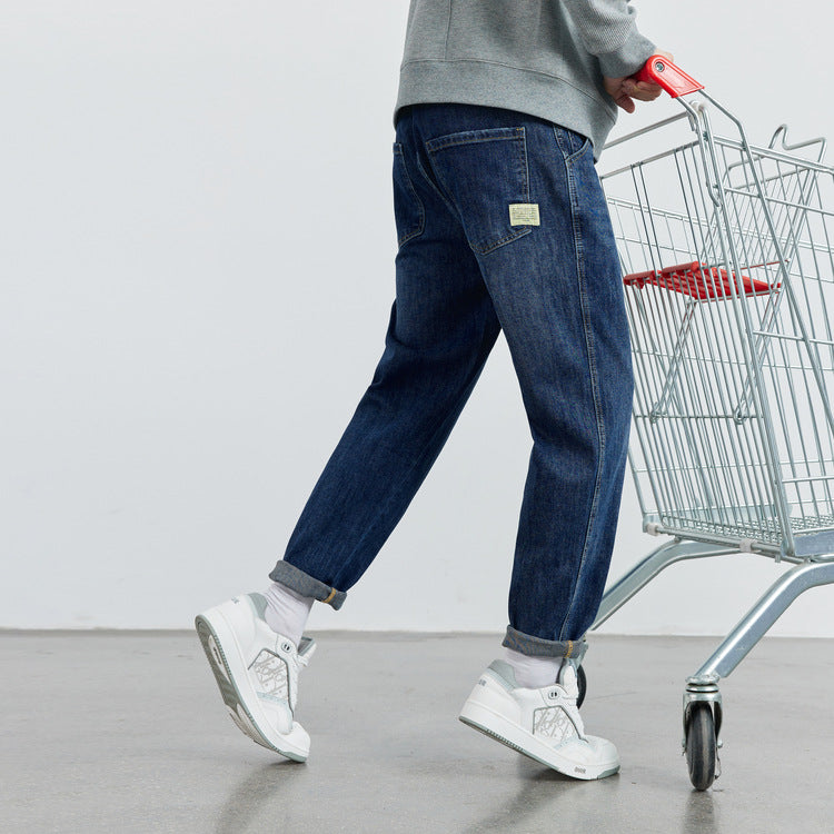 Men Jeans Stretch Soft Blue Casual Jeans