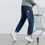 Men Jeans Stretch Soft Blue Casual Jeans