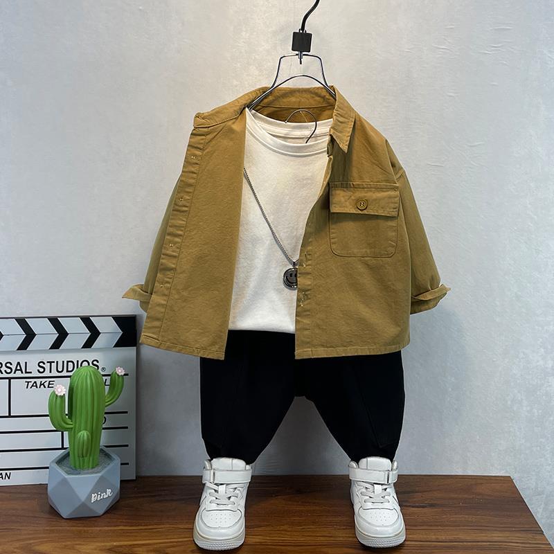 Toddler Boys Sweater Boys' Spring and Autumn Clothing Lining Children Autumn Boys